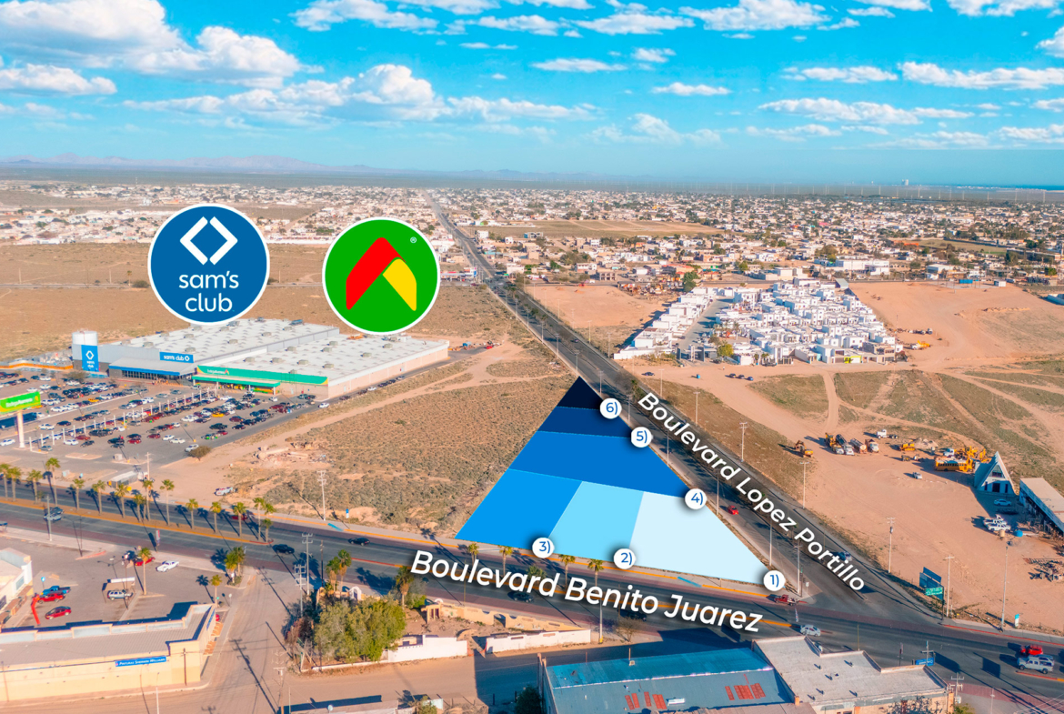 Terreno Comercial en Venta en Benito Juárez y López Portillo, Puerto Peñasco
