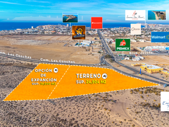 Terreno Comercial en Esquina Premium – 41,404 m² sobre Blvd. Fremont y Camino Las Conchas en Puerto Peñasco