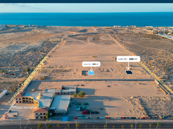Terrenos de oportunidad de 232 M2 sobre camino hacia la playa