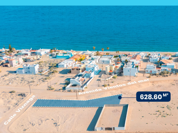 Terreno en esquina frente al mar en Las Conchas con ubicación privilegiada en Puerto Peñasco
