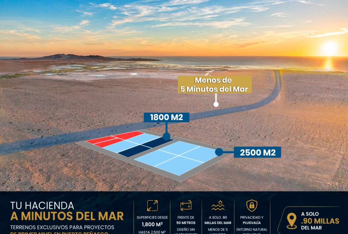 Terrenos para crear tu próxima Hacienda en Puerto Peñasco