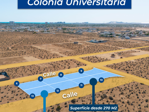 Terrenos en Colonia Universitaria Puerto Peñasco | Lotes desde 270 m² y 306 m²