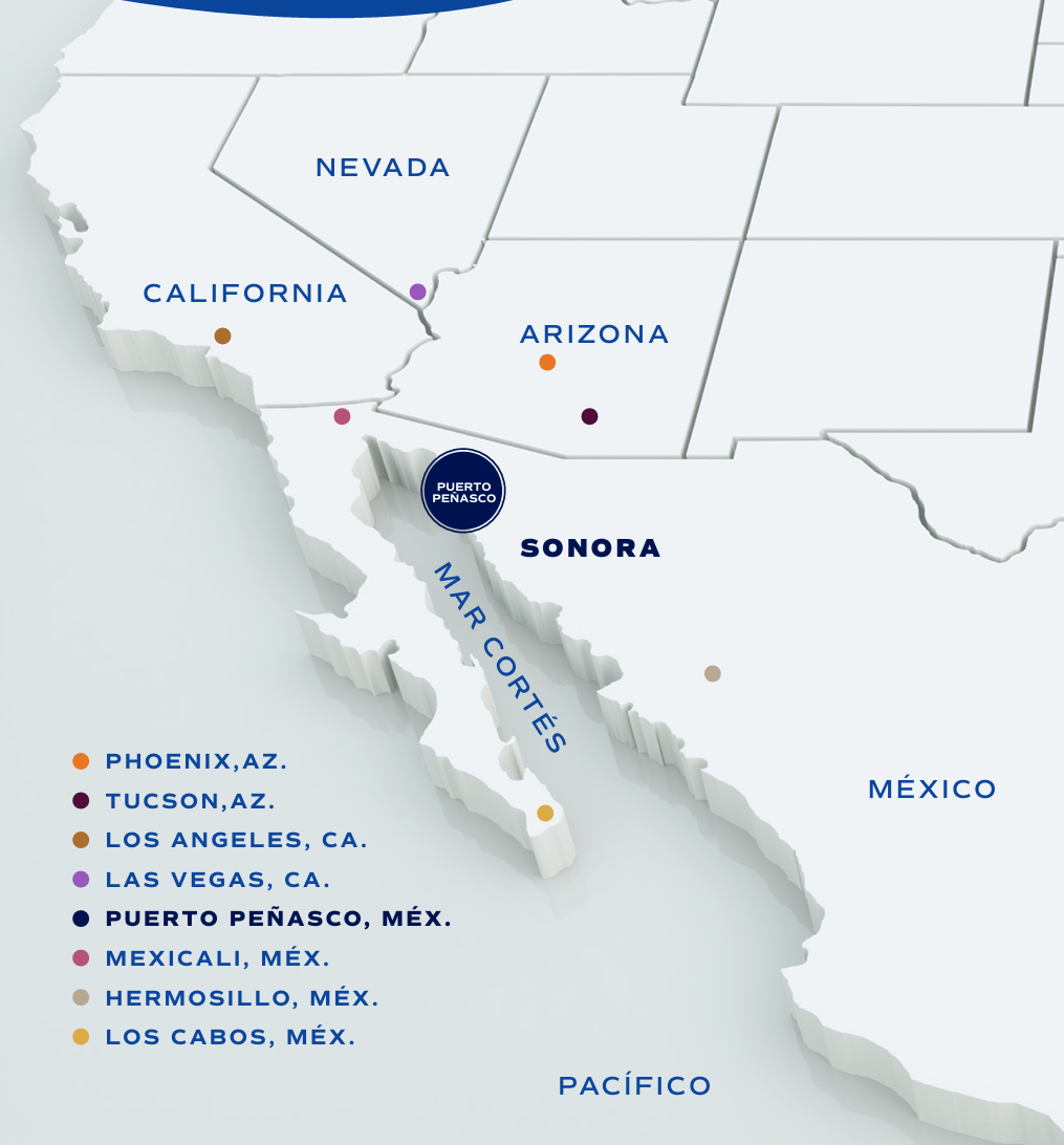Contexto regional y conectividad de Puerto Peñasco
